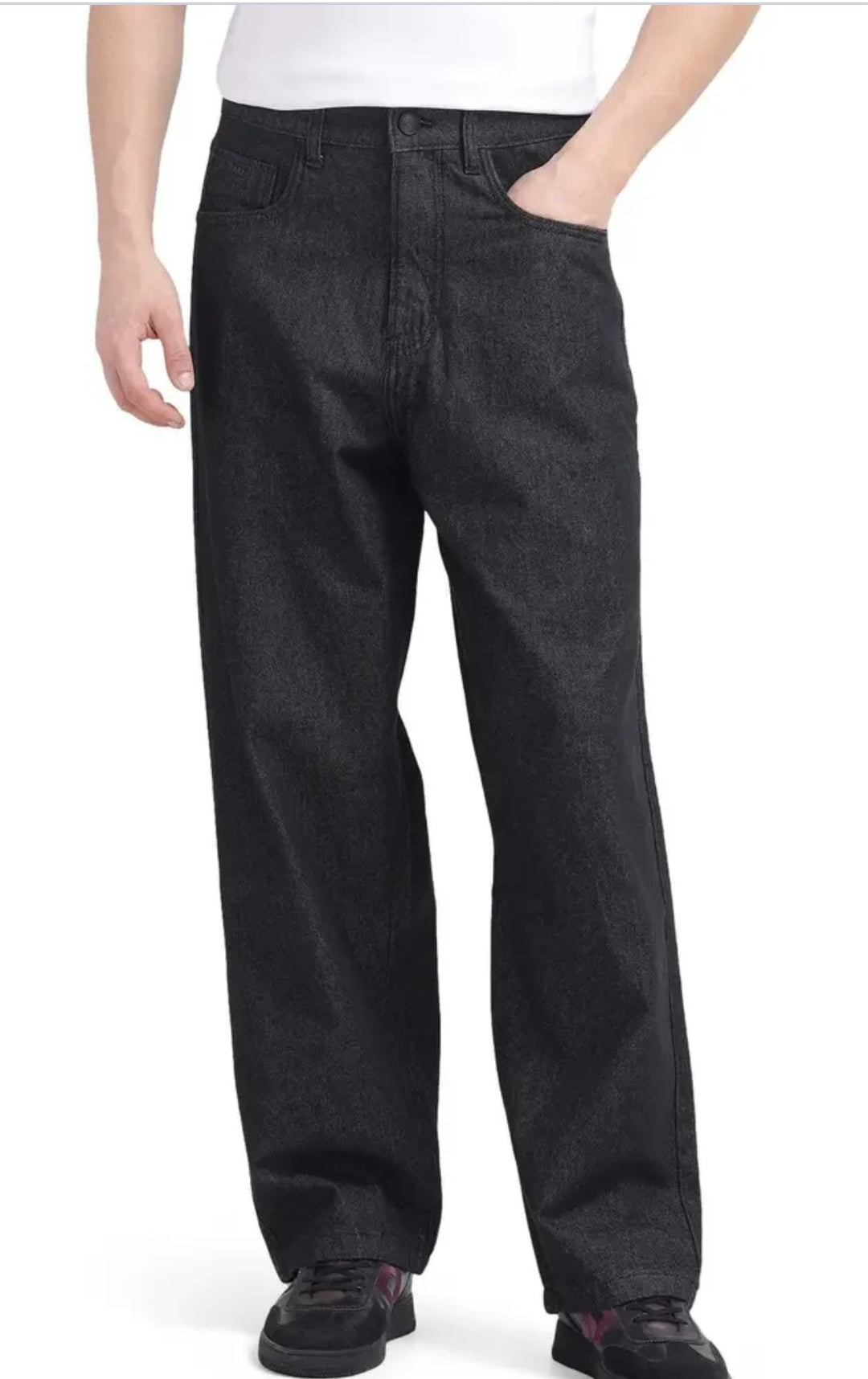 MEN LOOSE FIT GREY COLOUR DENIM JEANS