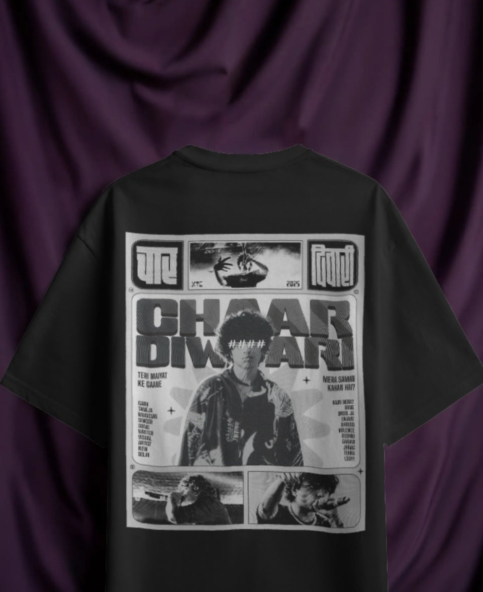 CHAAR DIWAAR TRENDING TEE | LIMITED OFFER | 1NOT1 CLOTHES |