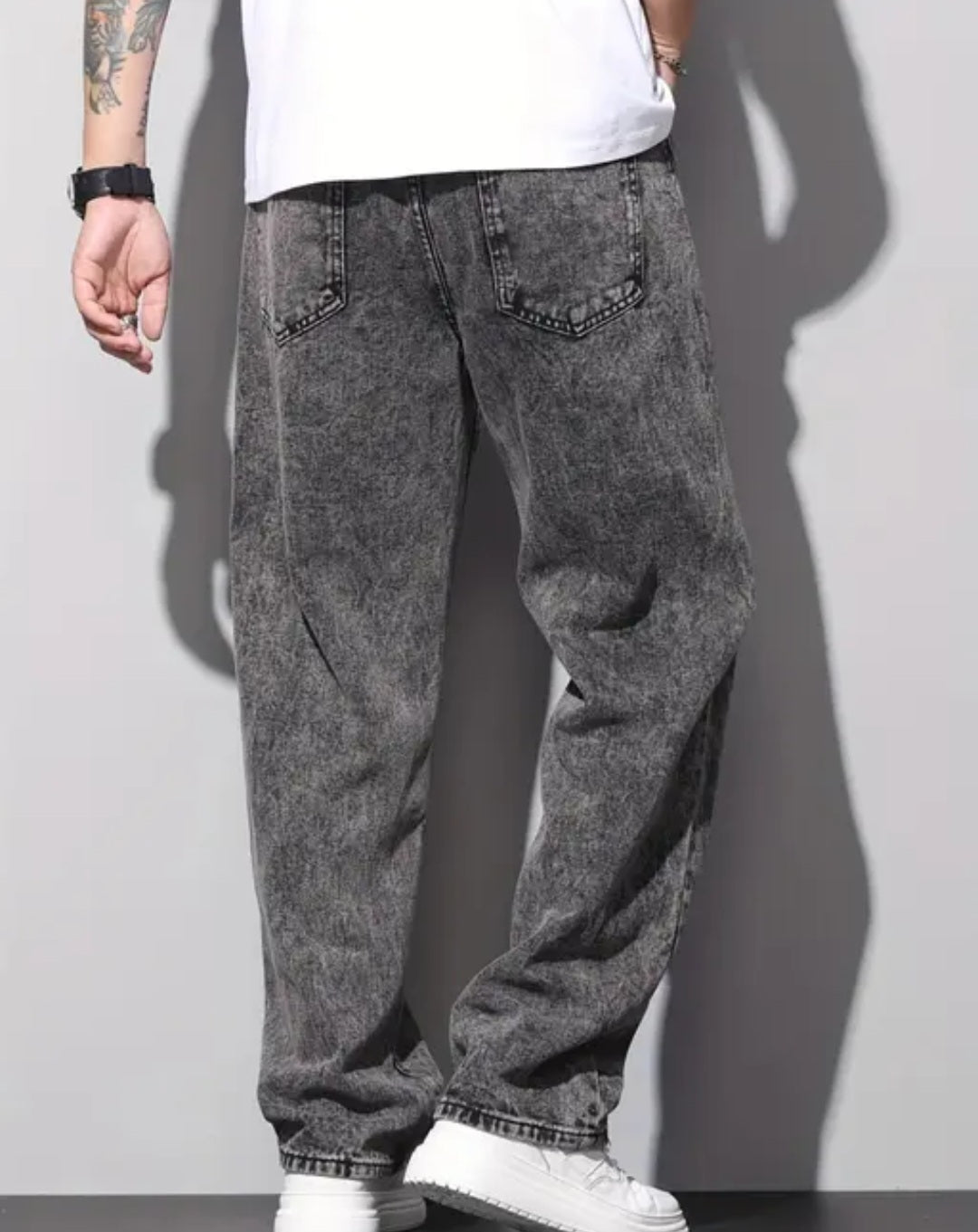 BAGGY JEANS FOR MEN | BLACKISH GREY COLOUR |