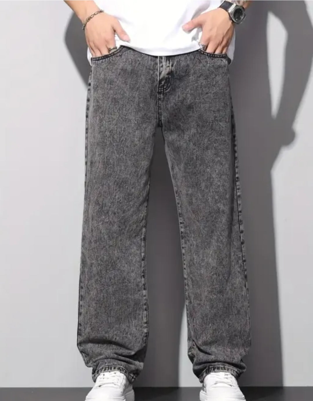 BAGGY JEANS FOR MEN | BLACKISH GREY COLOUR |