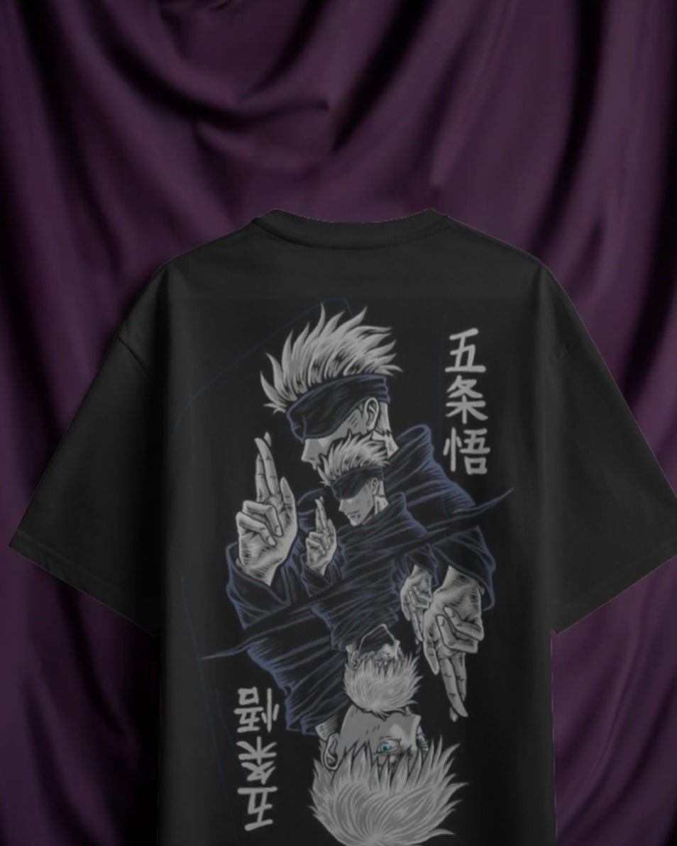 Gojo saturo printed tee | limited offer | 1not1 clothes |